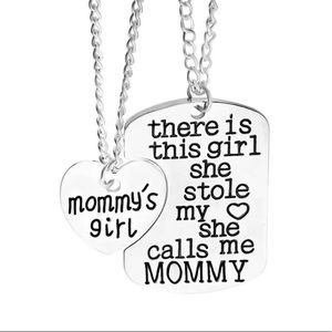 Mother and daughter puzzle necklace ⭐️